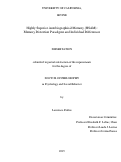 Cover page: Highly Superior Autobiographical Memory (HSAM): Memory Distortion Paradigms and Individual Differences