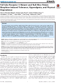 Cover page: Toll-Like Receptor 4 Mutant and Null Mice Retain Morphine-Induced Tolerance, Hyperalgesia, and Physical Dependence