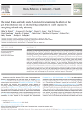 Cover page: The mind, brain, and body study: A protocol for examining the effects of the gut-brain-immune axis on internalizing symptoms in youth exposed to caregiving-related early adversity.