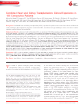 Cover page: Combined Heart and Kidney Transplantation: Clinical Experience in 100 Consecutive Patients.