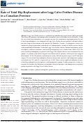 Cover page: Rate of Total Hip Replacement after Legg Calve Perthes Disease in a Canadian Province