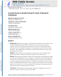 Cover page: Consent Issues in Genetic Research: Views of Research Participants