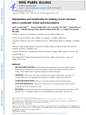 Cover page: Manipulation and mobilization for treating chronic low back pain: a systematic review and meta-analysis