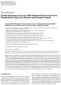 Cover page: Insulin Resistance Increases MRI‐Estimated Pancreatic Fat in Nonalcoholic Fatty Liver Disease and Normal Controls