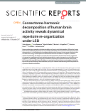 Cover page: Connectome-harmonic decomposition of human brain activity reveals dynamical repertoire re-organization under LSD