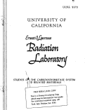 Cover page: STUDIES ON THE CARBOXYDISMUTASE SYSTEM AND RELATED MATERIALS