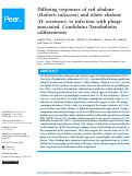 Cover page: Differing responses of red abalone (Haliotis rufescens) and white abalone (H. sorenseni) to infection with phage-associated Candidatus Xenohaliotis californiensis