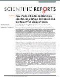 Cover page: Nav channel binder containing a specific conjugation-site based on a low toxicity β-scorpion toxin