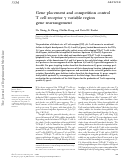 Cover page: Gene placement and competition control T cell receptor γ variable region gene rearrangement