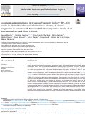 Cover page: Long-term administration of intravenous Trappsol® Cyclo™ (HP-β-CD) results in clinical benefits and stabilization or slowing of disease progression in patients with Niemann-Pick disease type C1: Results of an international 48-week Phase I/II trial.