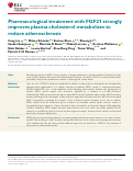 Cover page: Pharmacological treatment with FGF21 strongly improves plasma cholesterol metabolism to reduce atherosclerosis.