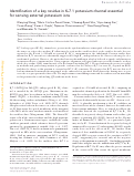 Cover page: Identification of a key residue in Kv7.1 potassium channel essential for sensing external potassium ions