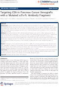 Cover page: Targeting CEA in Pancreas Cancer Xenografts with a Mutated scFv-Fc Antibody Fragment