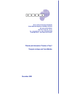 Cover page: Patents and Innovation: Friends or Foes?