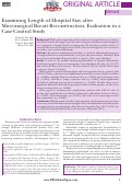 Cover page: Examining Length of Hospital Stay after Microsurgical Breast Reconstruction: Evaluation in a Case-Control Study.