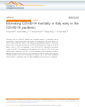 Cover page: Estimating COVID-19 mortality in Italy early in the COVID-19 pandemic