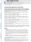 Cover page: Long-term health implications of school quality.