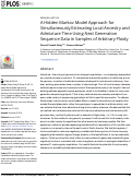 Cover page: A Hidden Markov Model Approach for Simultaneously Estimating Local Ancestry and Admixture Time Using Next Generation Sequence Data in Samples of Arbitrary Ploidy