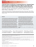 Cover page: Cigarette Smoke and Nicotine-Containing Electronic-Cigarette Vapor Downregulate Lung WWOX Expression, Which Is Associated with Increased Severity of Murine Acute Respiratory Distress Syndrome.