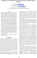 Cover page: Chunking or not chunking? How do we find words in artificial language learning?