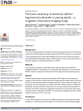 Cover page: The brain anatomy of attention-deficit/hyperactivity disorder in young adults - a magnetic resonance imaging study.