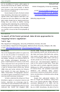 Cover page: thesis abstract: In search of the forest primeval: data-driven approaches to mapping historic vegetation