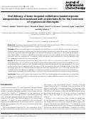 Cover page: Oral delivery of brain-targeted miltefosine-loaded alginate nanoparticles functionalized with polysorbate 80 for the treatment of cryptococcal meningitis