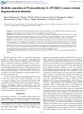 Cover page: Biallelic mutation of protocadherin-21 (PCDH21) causes retinal degeneration in humans.