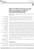 Cover page: Effects of Multi-Generational Soft Diet Consumption on Mouse Craniofacial Morphology
