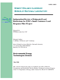 Cover page: Independent review of estimated load reductions for PJM's small 
customer load response pilot project