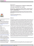 Cover page: Genomic comparison of diverse Salmonella serovars isolated from swine