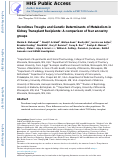 Cover page: Tacrolimus troughs and genetic determinants of metabolism in kidney transplant recipients: A comparison of four ancestry groups.