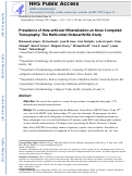 Cover page: Prevalence of intra-articular mineralization on knee computed tomography: the multicenter osteoarthritis study.