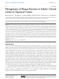 Cover page: Management of Plaque Psoriasis in Adults: Clinical Utility of Tapinarof Cream.