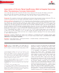 Cover page: Association of Chronic Renal Insufficiency With In‐Hospital Outcomes After Percutaneous Coronary Intervention