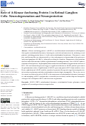 Cover page: Role of A-Kinase Anchoring Protein 1 in Retinal Ganglion Cells: Neurodegeneration and Neuroprotection.