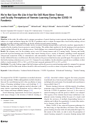 Cover page: We’re Not Sure We Like It but We Still Want More: Trainee and Faculty Perceptions of Remote Learning During the COVID-19 Pandemic