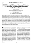 Cover page: Obsidian Acquisition and Exchange Networks: A Diachronic Perspective on Households in the Owens Valley