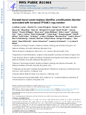 Cover page: Elevated basal serum tryptase identifies a multisystem disorder associated with increased TPSAB1 copy number