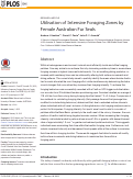 Cover page: Utilisation of Intensive Foraging Zones by Female Australian Fur Seals