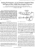 Cover page: Analog performance of an ultrafast sampled-time all-optical fiber XPM wavelength converter