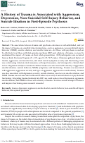 Cover page: A History of Trauma is Associated with Aggression, Depression, Non-Suicidal Self-Injury Behavior, and Suicide Ideation in First-Episode Psychosis