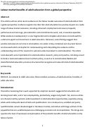 Cover page: The labour market benefits of adult education from a global perspective