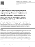 Cover page: A single nucleotide polymorphism associated with isolated cleft lip and palate, thyroid cancer and hypothyroidism alters the activity of an oral epithelium and thyroid enhancer near FOXE1.