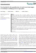 Cover page: Novel method for the quantification of rosette area from images of Arabidopsis seedlings grown on agar plates