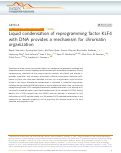 Cover page: Liquid condensation of reprogramming factor KLF4 with DNA provides a mechanism for chromatin organization