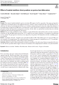 Cover page: Effect of medial stabilizer chest position on pectus bar dislocation.