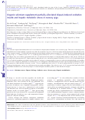 Cover page: Organic selenium supplement partially alleviated diquat-induced oxidative insults and hepatic metabolic stress in nursery pigs.