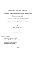 Cover page: Cell cycle dependent differences in nuclear pore complex assembly