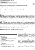 Cover page: Tumor morphology and location associate with immune cell composition in pleomorphic sarcoma